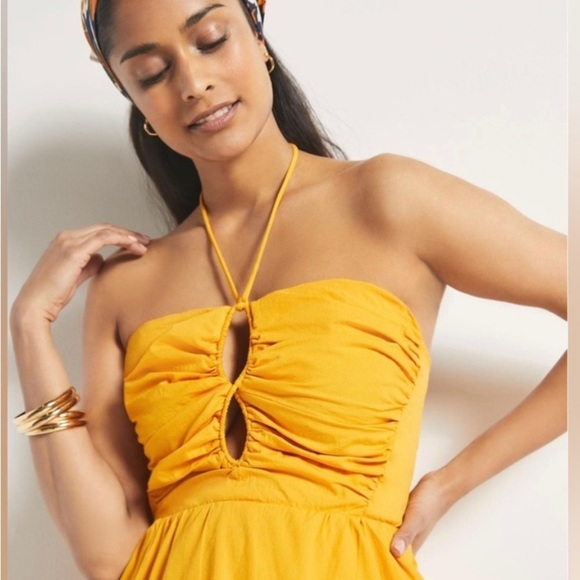 Anthropologie Emily Halter Mini Dress size LG boho festival coast beach summer - Picture 2 of 10